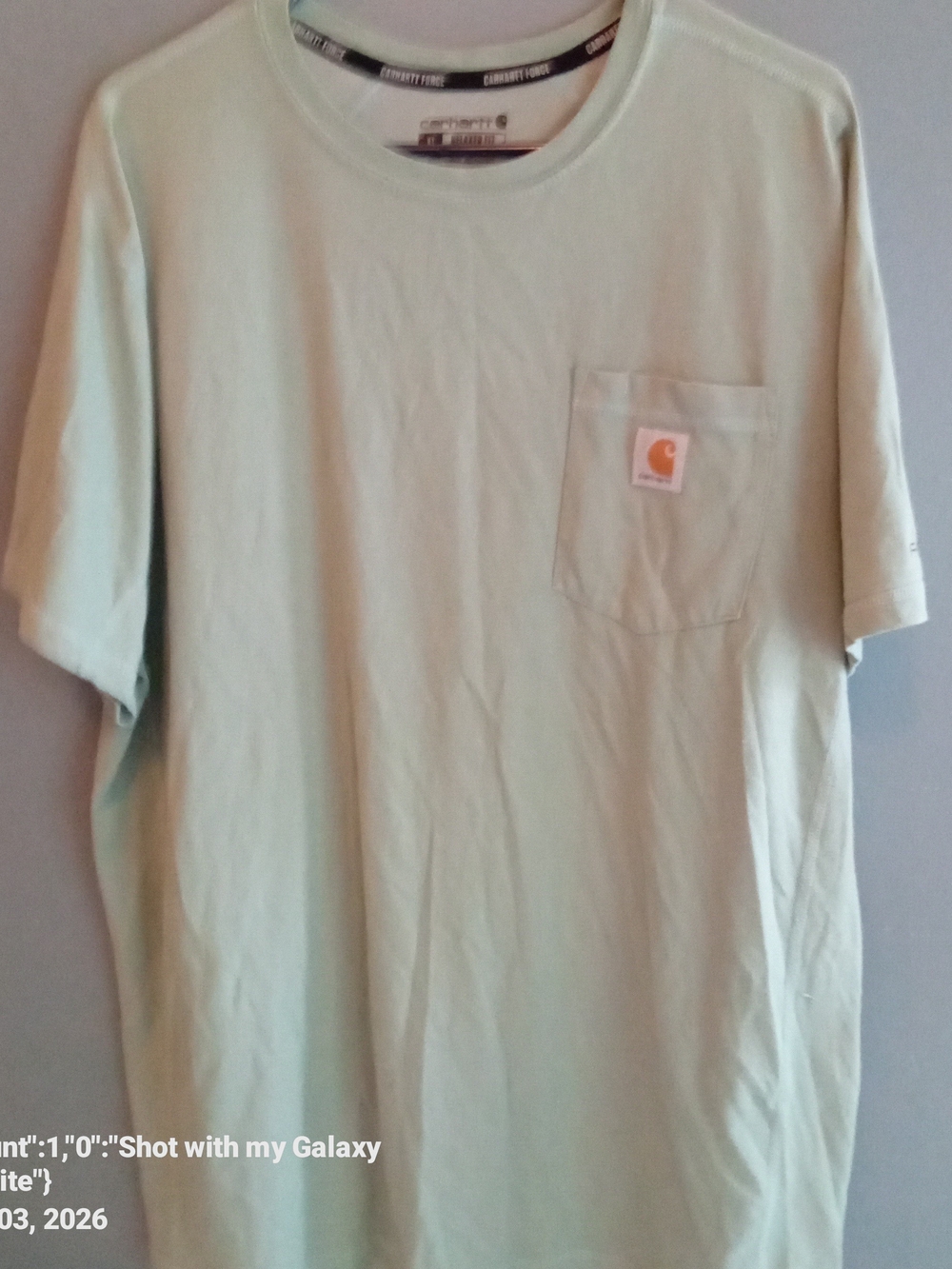 Carhartt Men’s Pocket Tee in Pale Mint